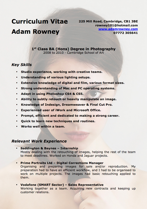 Adam Rowney CV